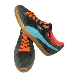 Puma Suede Anwar Carrots X Puma Collab Blue Orange Mens Size 10 Low Top